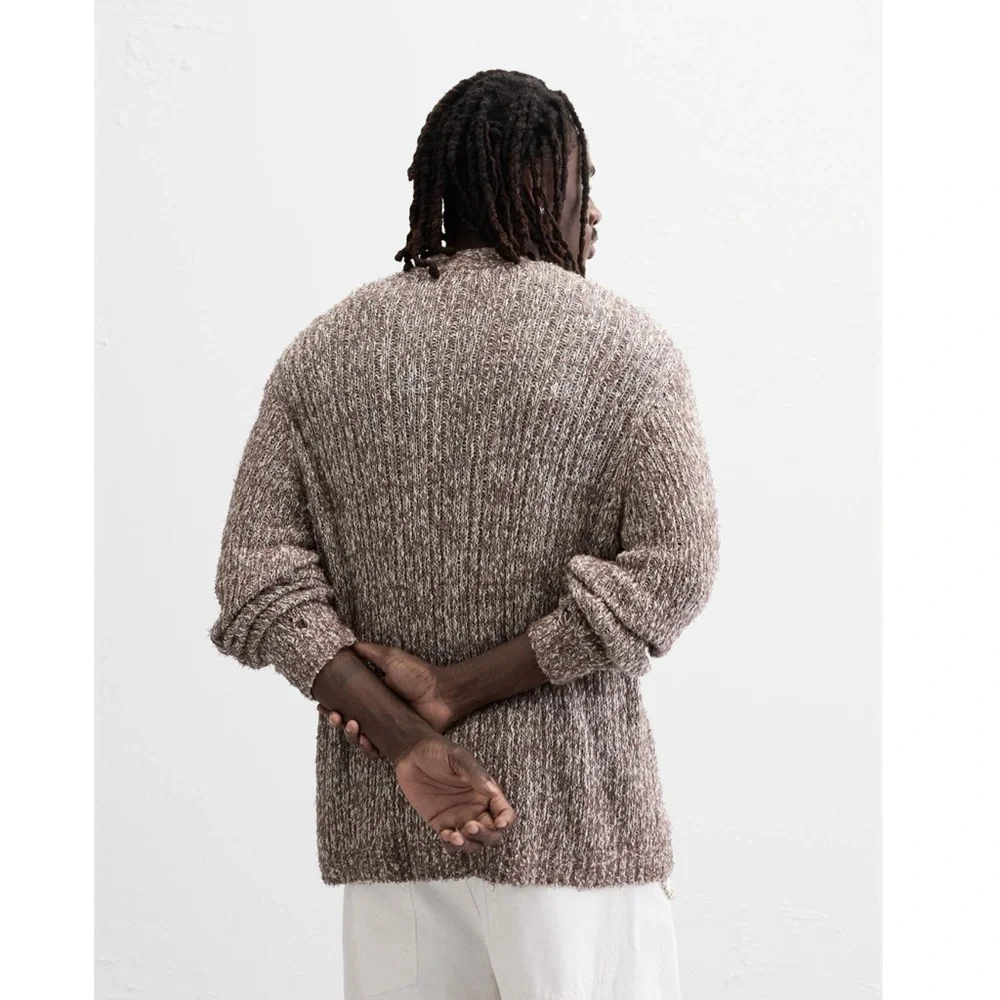 ZARA RIPPED EFFECT CARDIGAN - Picture 4 of 8